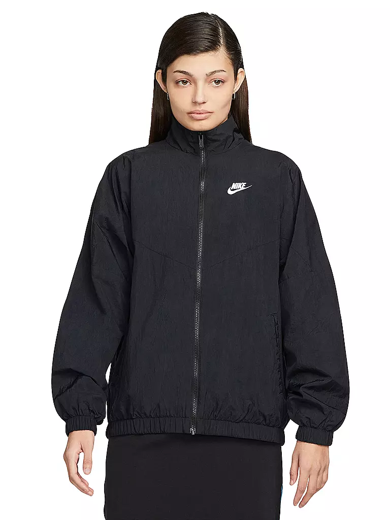 regen Darmen duif NIKE Damen Jacke Sportswear Essential Windrunner schwarz