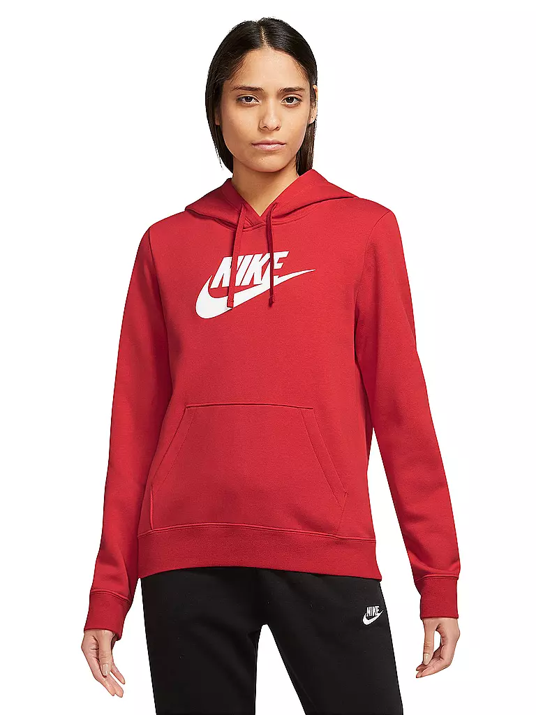 NIKE | Damen Kapuzenpullover Sportswear Club Fleece | rot