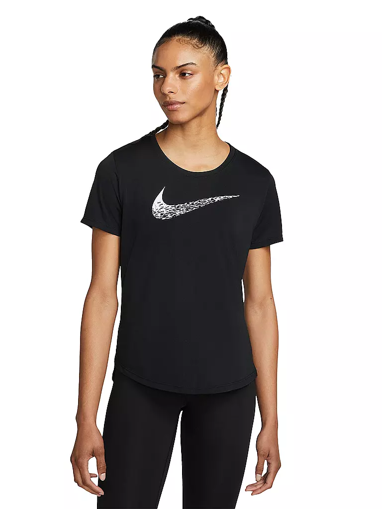 NIKE | Damen Laufshirt Swoosh Run | schwarz