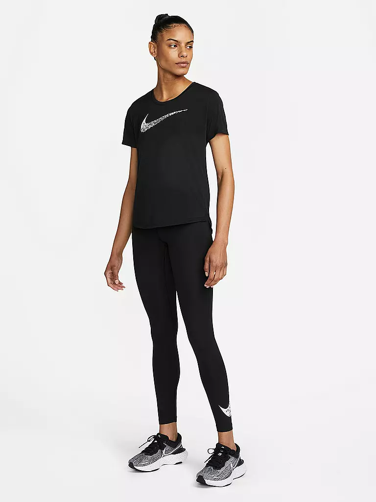 NIKE | Damen Laufshirt Swoosh Run | schwarz