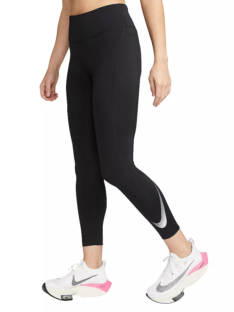 NIKE | Damen Lauftight Dri-FIT Fast Mid-Rise | schwarz