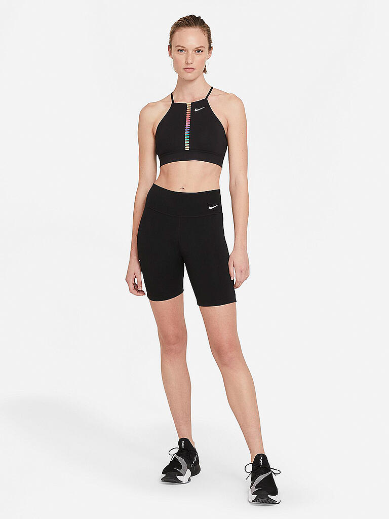 NIKE | Damen Sport-BH Dri-FIT Indy Rainbow Ladder Low Support | schwarz