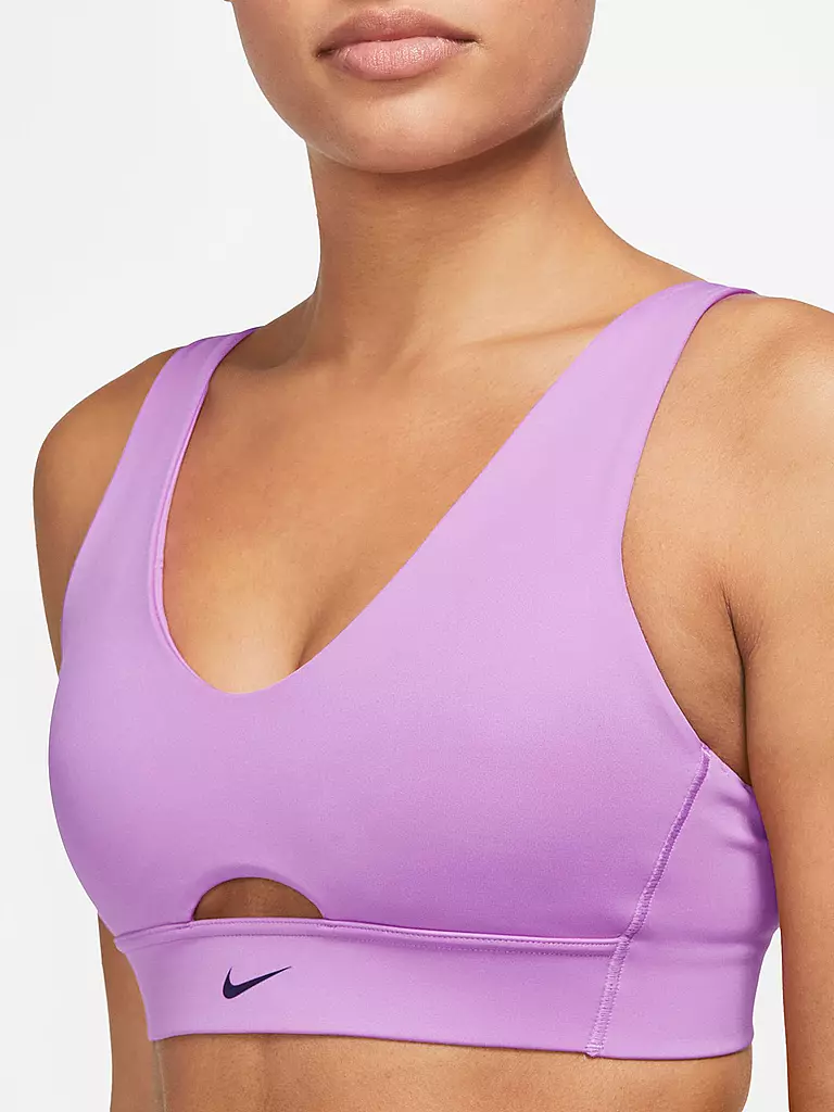 NIKE | Damen Sport-BH Indy Plunge Cutout Medium Support | rosa