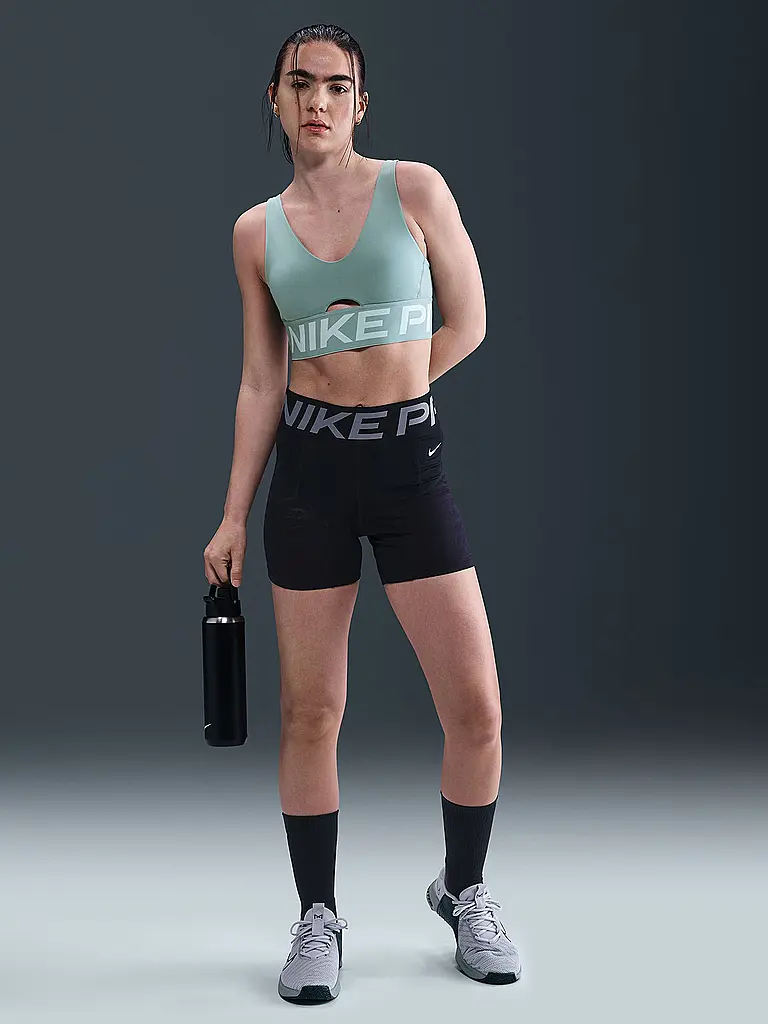 NIKE | Damen Sport-BH Pro Indy Plunge mit mittlerem Halt | Petrol