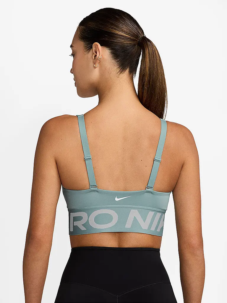 NIKE | Damen Sport-BH Pro Indy Plunge mit mittlerem Halt | Petrol