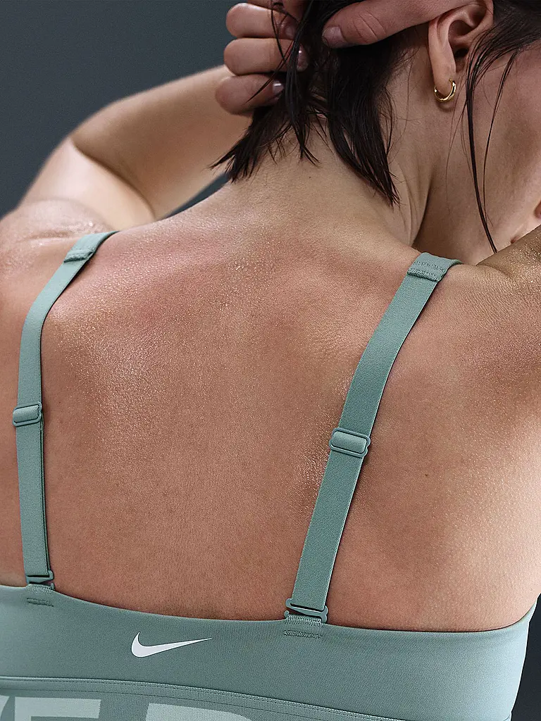 NIKE | Damen Sport-BH Pro Indy Plunge mit mittlerem Halt | Petrol