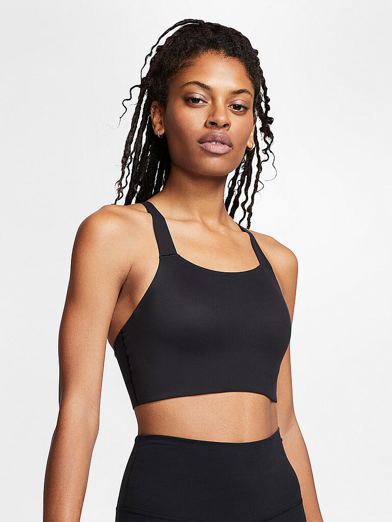 NIKE | Damen Sport-BH Swoosh Luxe Medium Support | schwarz