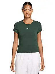 NIKE | Damen T-Shirt Sportswear Chill Knit | Dunkelgrün
