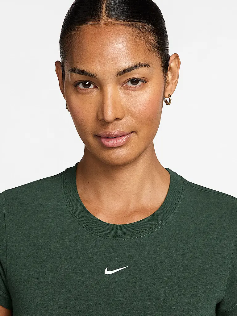 NIKE | Damen T-Shirt Sportswear Chill Knit | Dunkelgrün