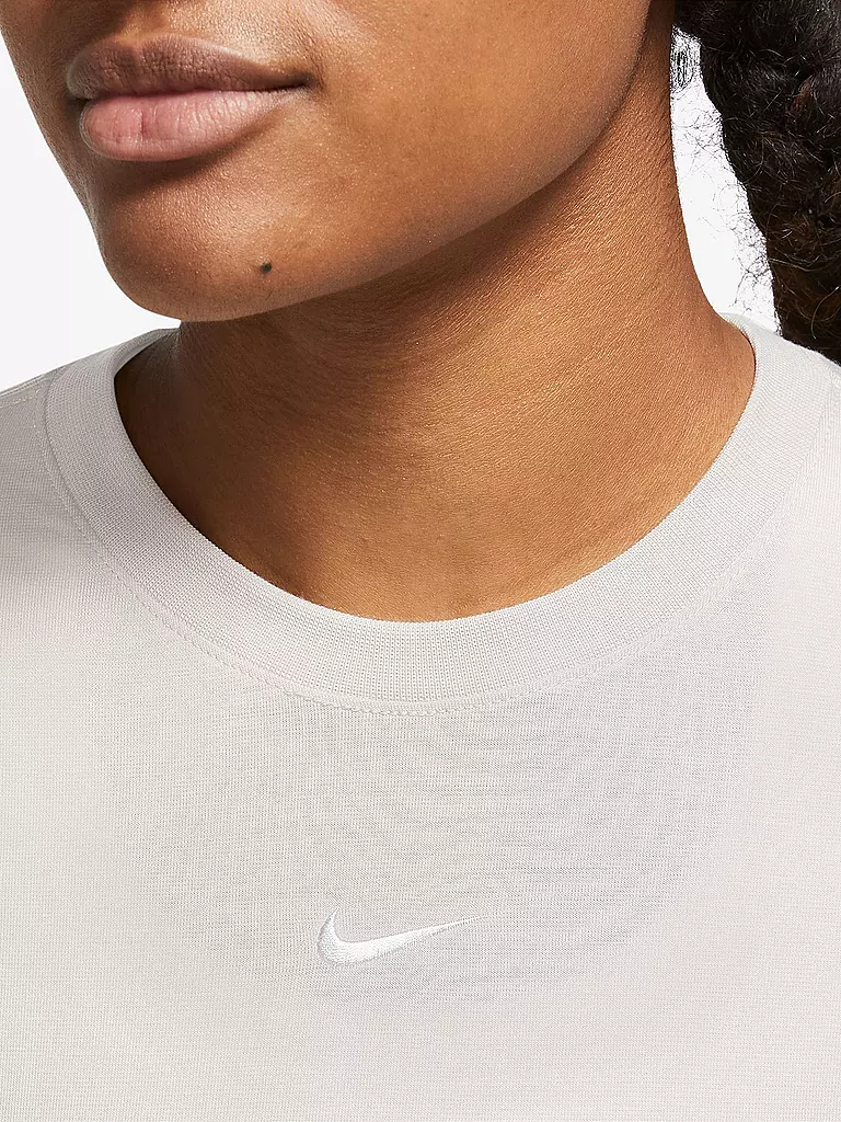 NIKE | Damen T-Shirt Sportswear Essential Cropped | beige