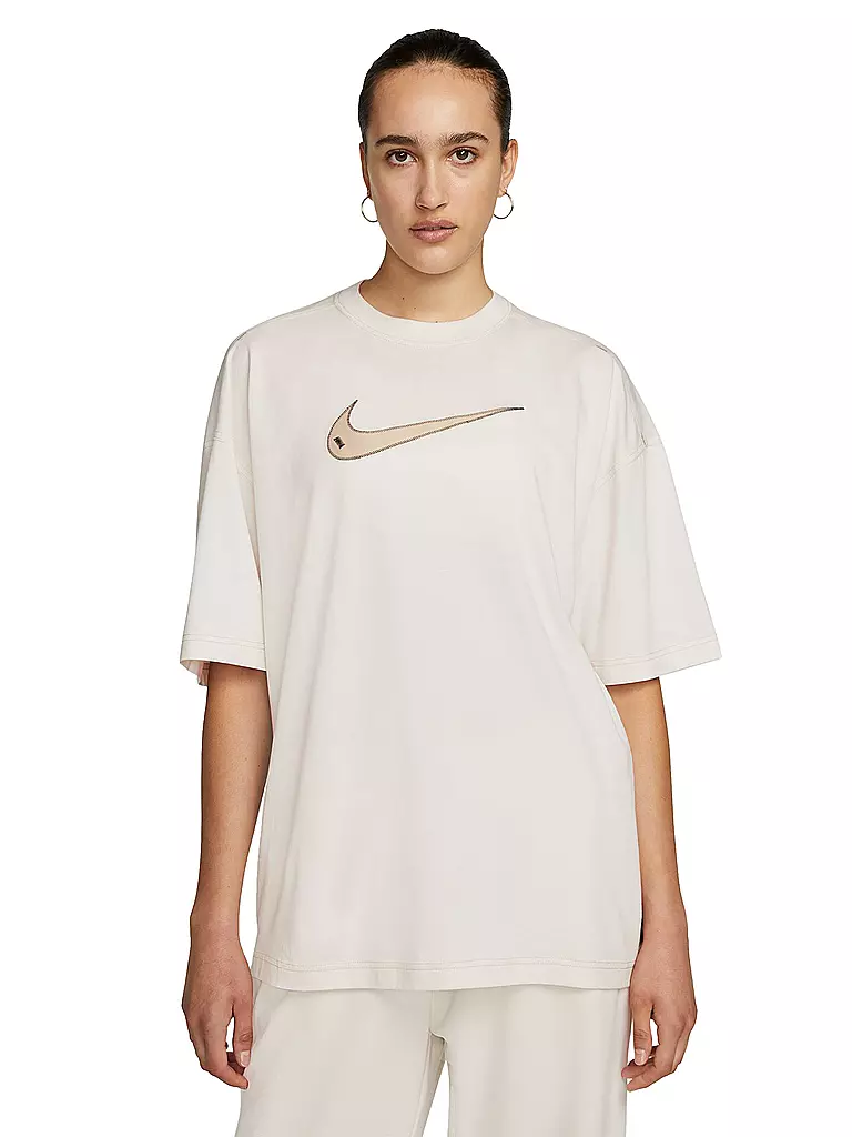 NIKE | Damen T-Shirt Sportswear Swoosh | beige