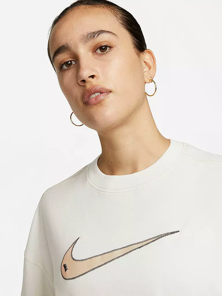 NIKE | Damen T-Shirt Sportswear Swoosh | beige