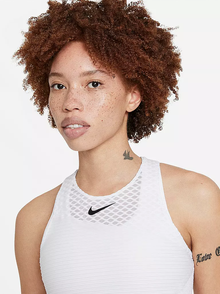 NIKE | Damen Tenniskleid NikeCourt Dri-FIT ADV Slam Wimbledon | weiss