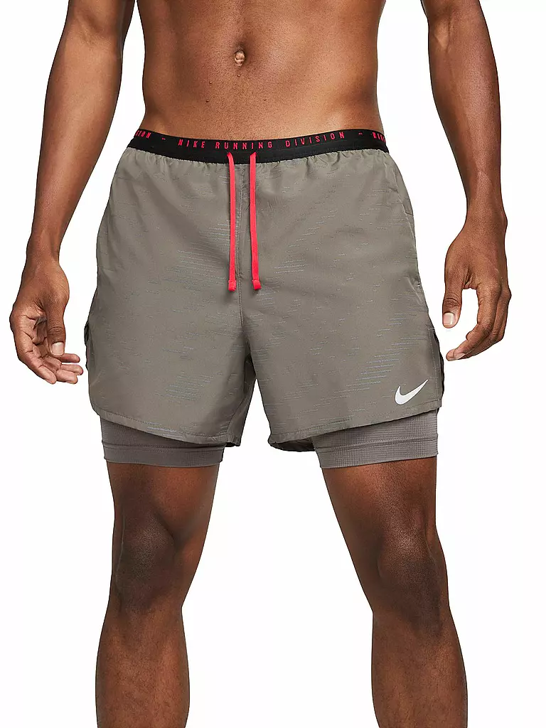 NIKE | Herren 2in1 Laufshort Dri-FIT Run Division Flex Stride | grau