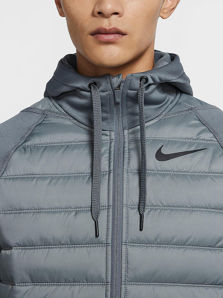 NIKE | Herren Fitnessjacke Therma Winterized  | grau