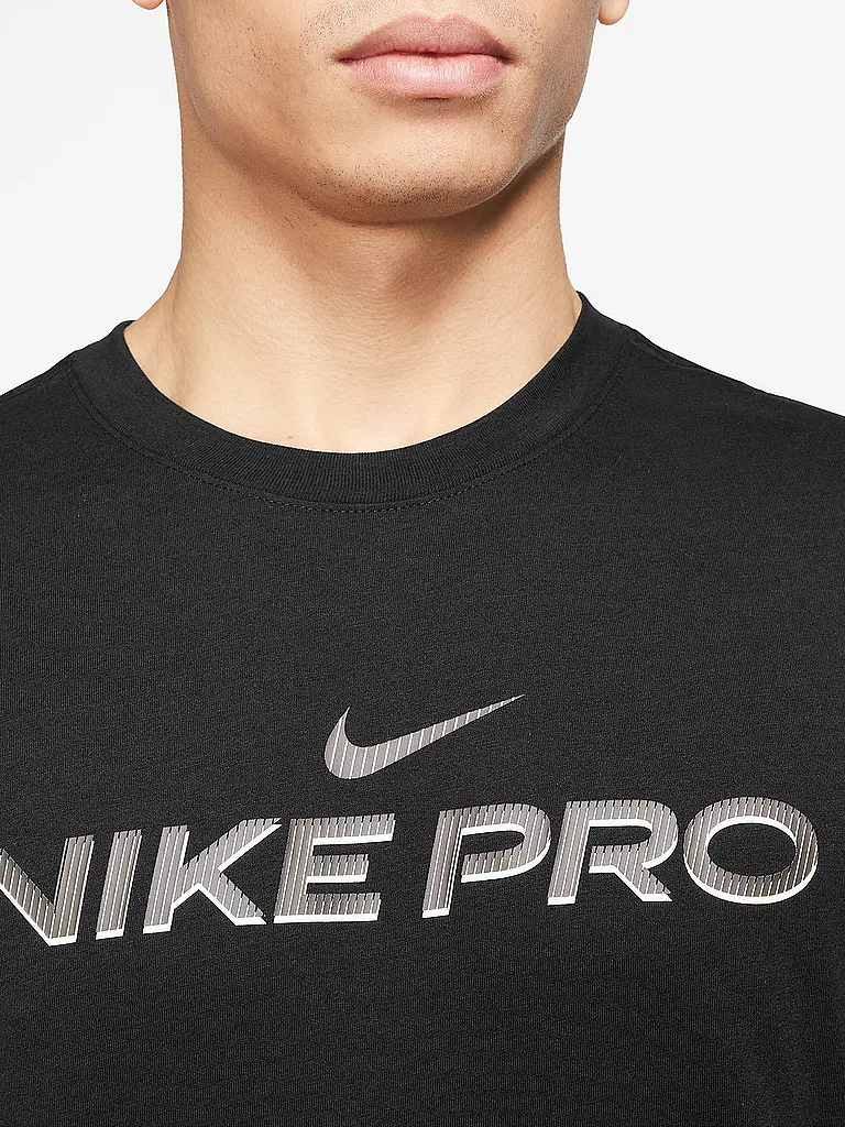 NIKE | Herren Fitnessshirt Dri-FIT | schwarz