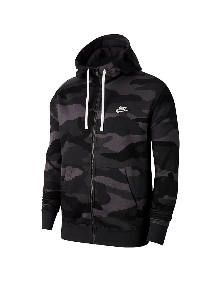 NIKE | Herren Kapuzenjacke Nike Sportswear Club Fleece Camo | grau