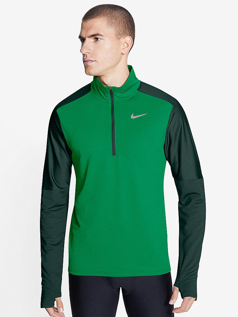 NIKE | Herren Laufshirt Dri-FIT Element Half Zip | grün