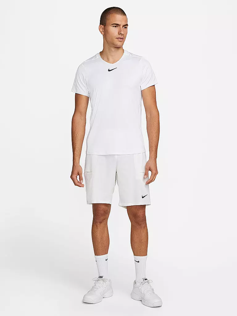 NIKE | Herren Laufshirt NikeCourt Dri-FIT Advantage | weiss