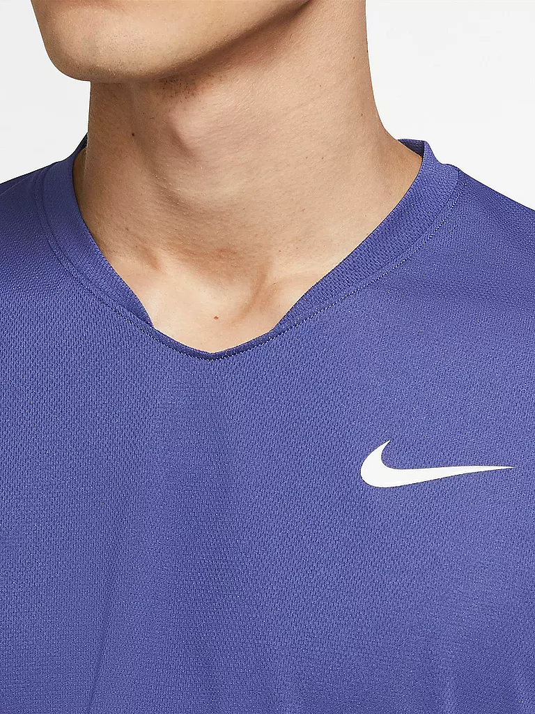 NIKE | Herren Tennisshirt NikeCourt Breathe Slam French Open | lila