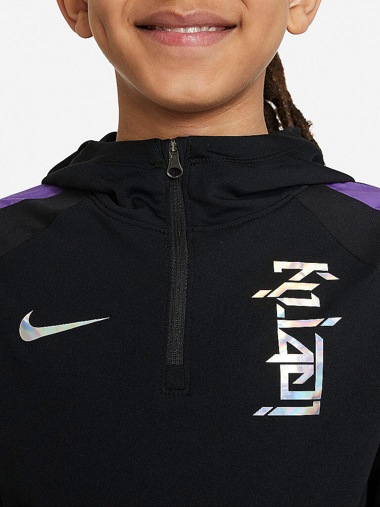 NIKE | Kinder Fußball Hoodie Dri-FIT Kylian Mbappé | schwarz