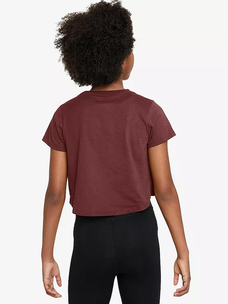 NIKE | Mädchen Fitnessshirt Dri-FIT Cotton Sport Essential+ | dunkelrot