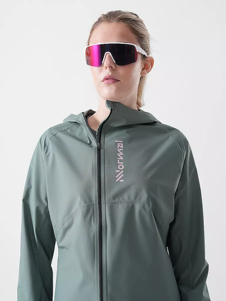 NNORMAL | Damen Laufjacke Trail Rain | dunkelgrün