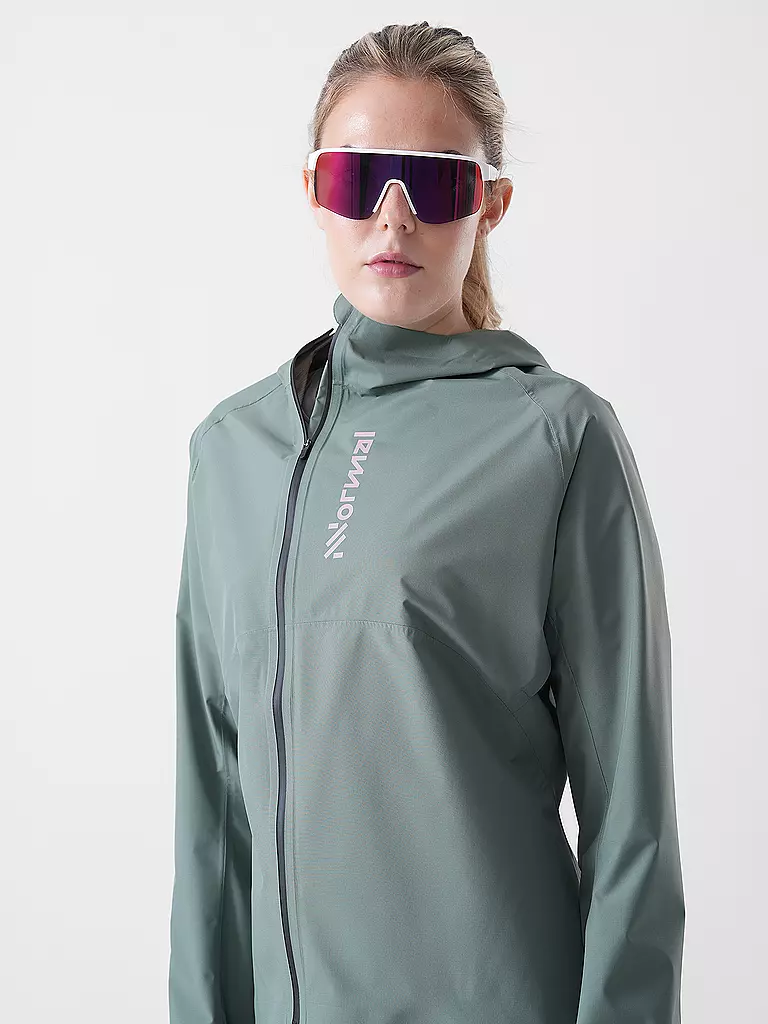 NNORMAL | Damen Laufjacke Trail Rain | dunkelgrün