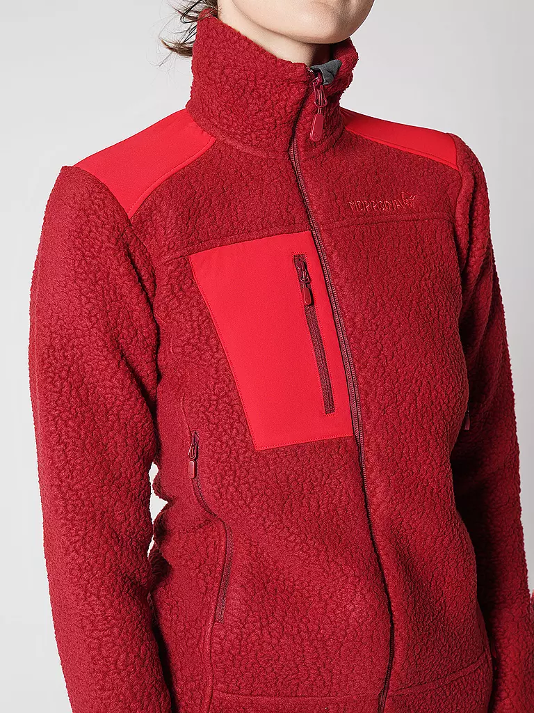 NORRØNA | Damen Fleecejacke trollveggen  Thermal Pro | rot