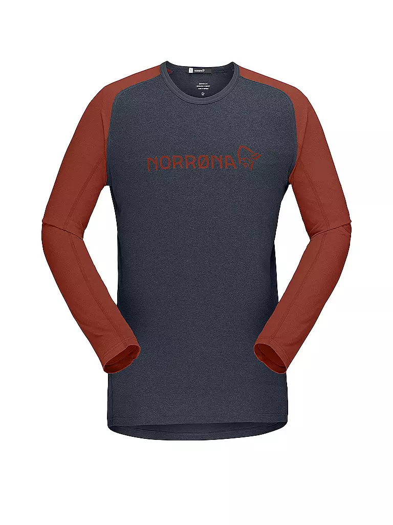 NORRØNA | Herren Funktionsshirt Fjora Equaliser Lightweight | dunkelrot