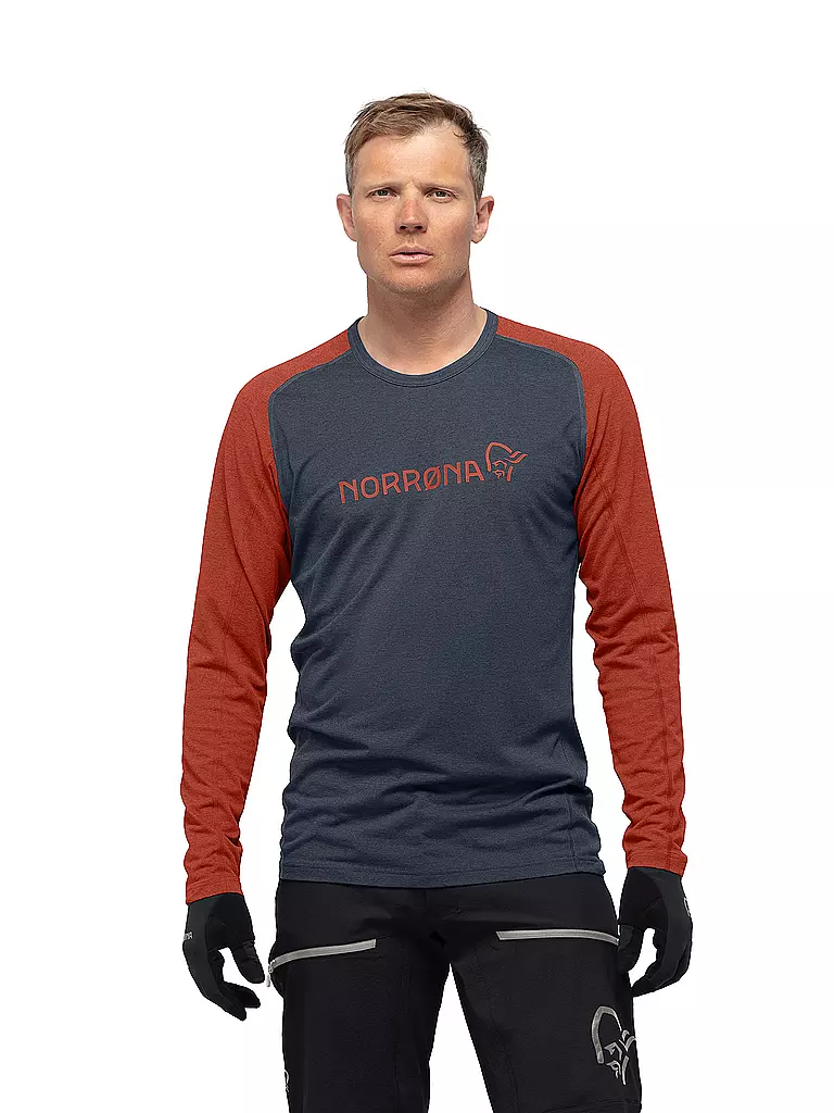 NORRØNA | Herren Funktionsshirt Fjora Equaliser Lightweight | dunkelrot