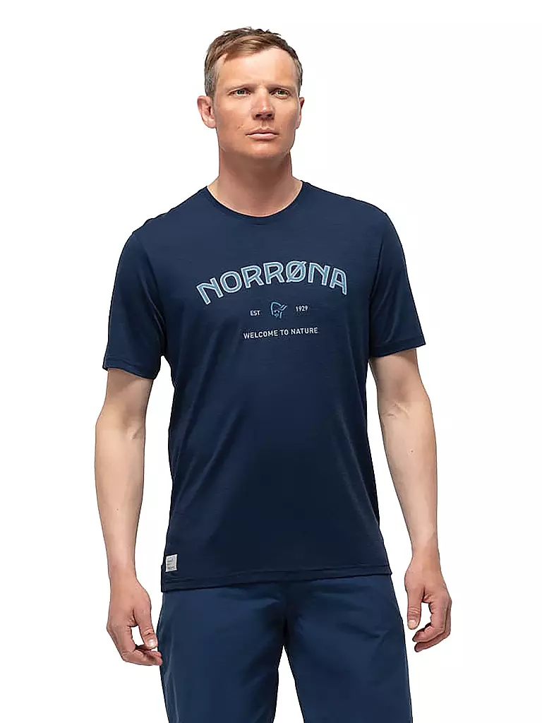 NORRØNA | Herren Funktionsshirt Svalbard Wool  | blau