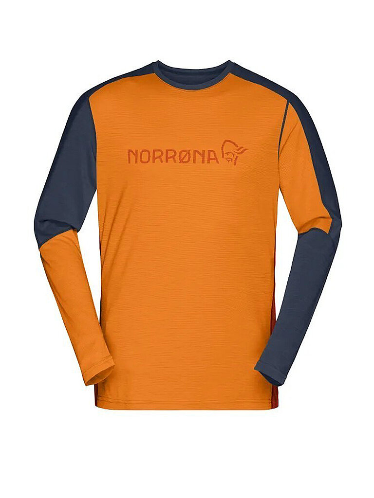 NORRØNA Herren Funktionsshirt falketind  equaliser merino round Neck orange | M