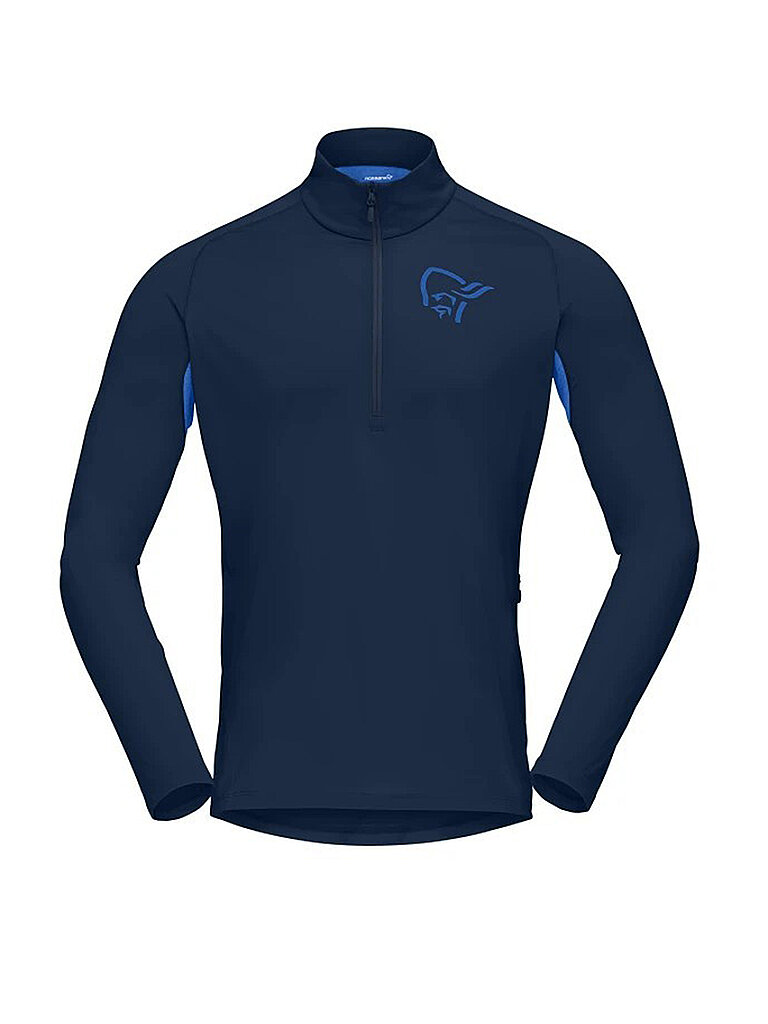 NORRØNA Herren Funktions Zipshirt fjørå equaliser blau | M