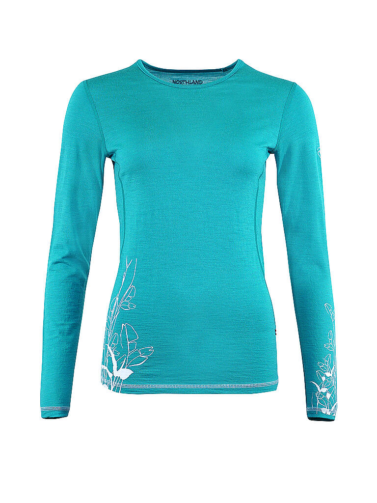 NORTHLAND | Damen Langarmshirt Merino 140M Nea | türkis