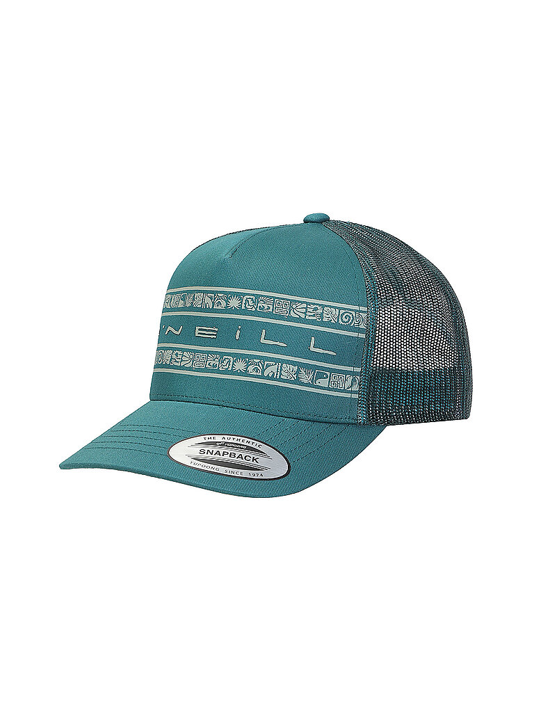 Herren Kappe Flower Trucker dunkelgrün M