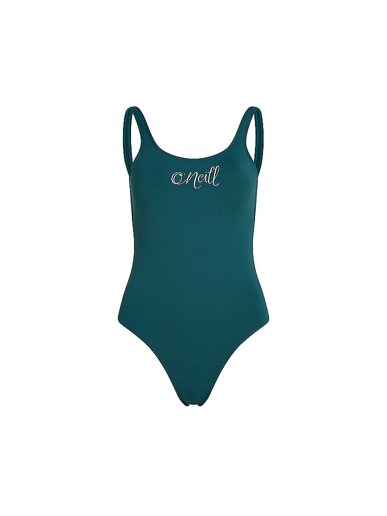 O'Neill Badeanzug Script Offener Rücken Schriftzug Dunkelgrün