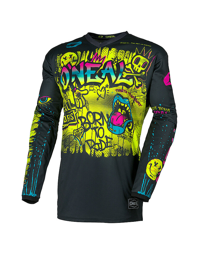 O’NEAL Kinder Radtrikot Element Rancid V-Ausschnitt schwarz