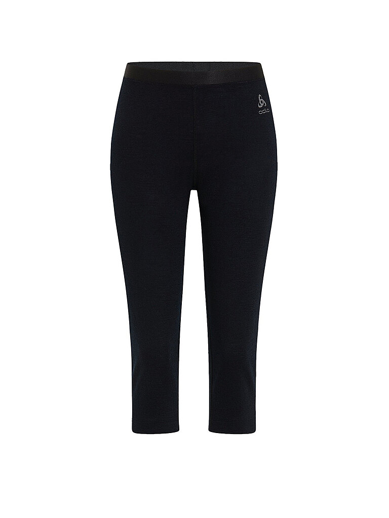 ODLO Damen Hose Merino 200 3/4 schwarz | M