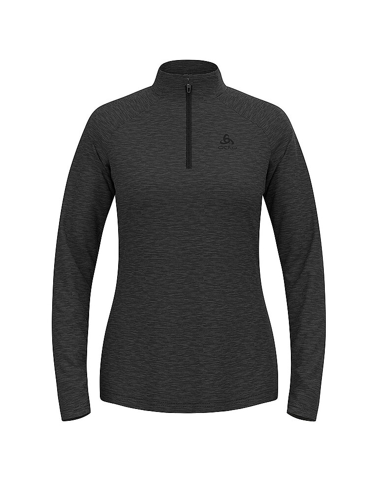 Odlo Zipshirt Ceramiwarm Mid Layer Polyester-Fleece Schwarz