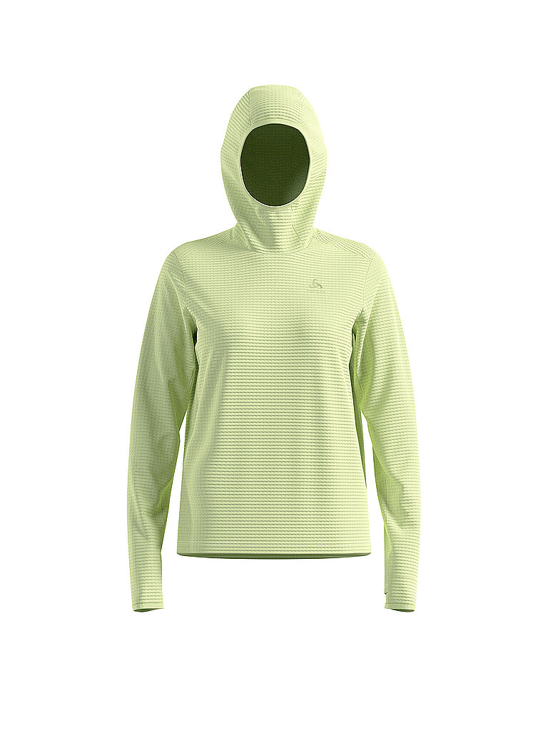 Odlo Thermal Laufhoodie Mid Layer Thermo-Grid-Fleece Gelb