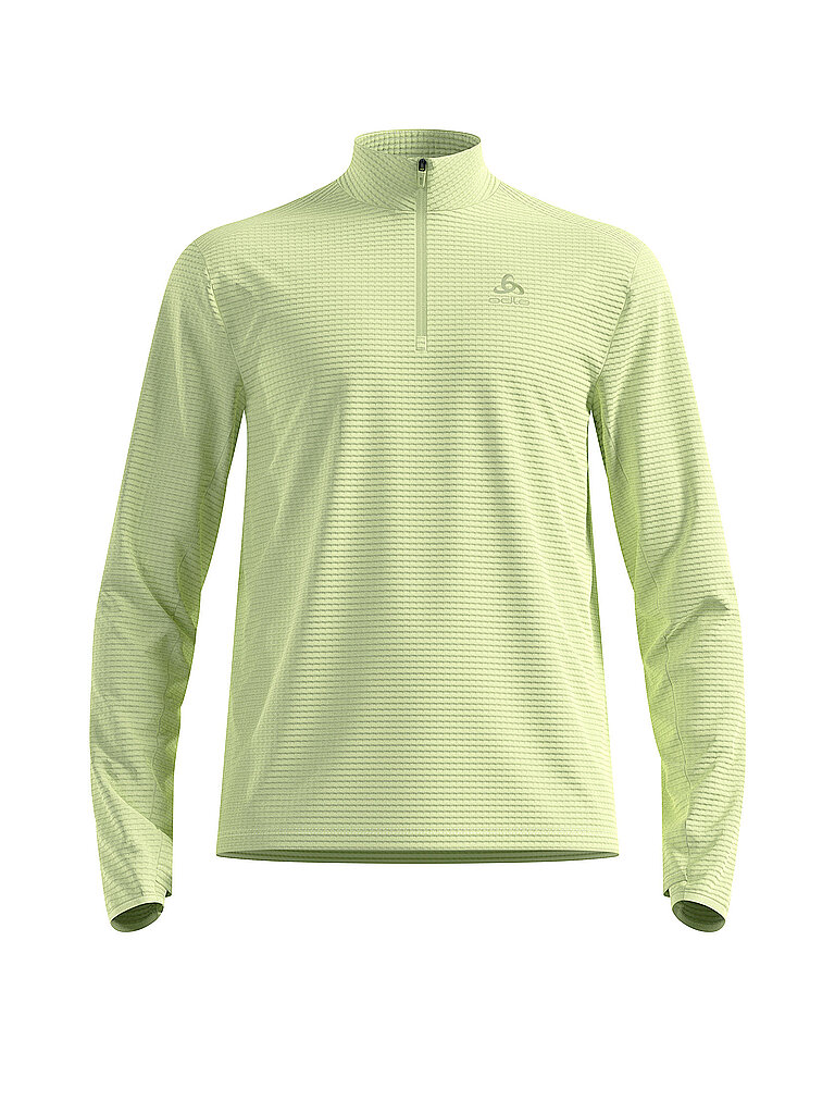 Odlo Thermal Laufshirt Mid Layer Polyester Shadow Lime