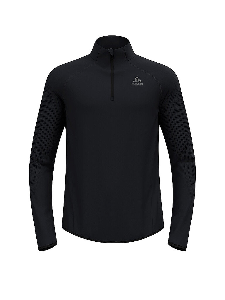 Odlo Zero Weight Zip T-Shirt Warm Schwarz