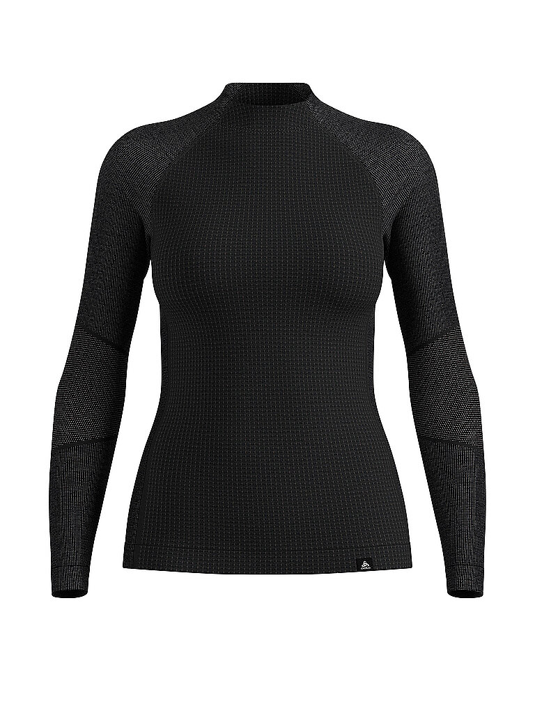 Odlo Unterziehshirt Merino 1/2 Zip Base Schwarz