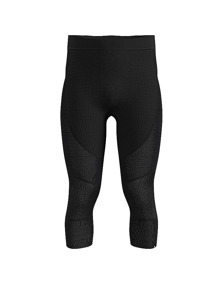 Odlo Unterziehhose 3/4 Tights Merino Nylon Schwarz