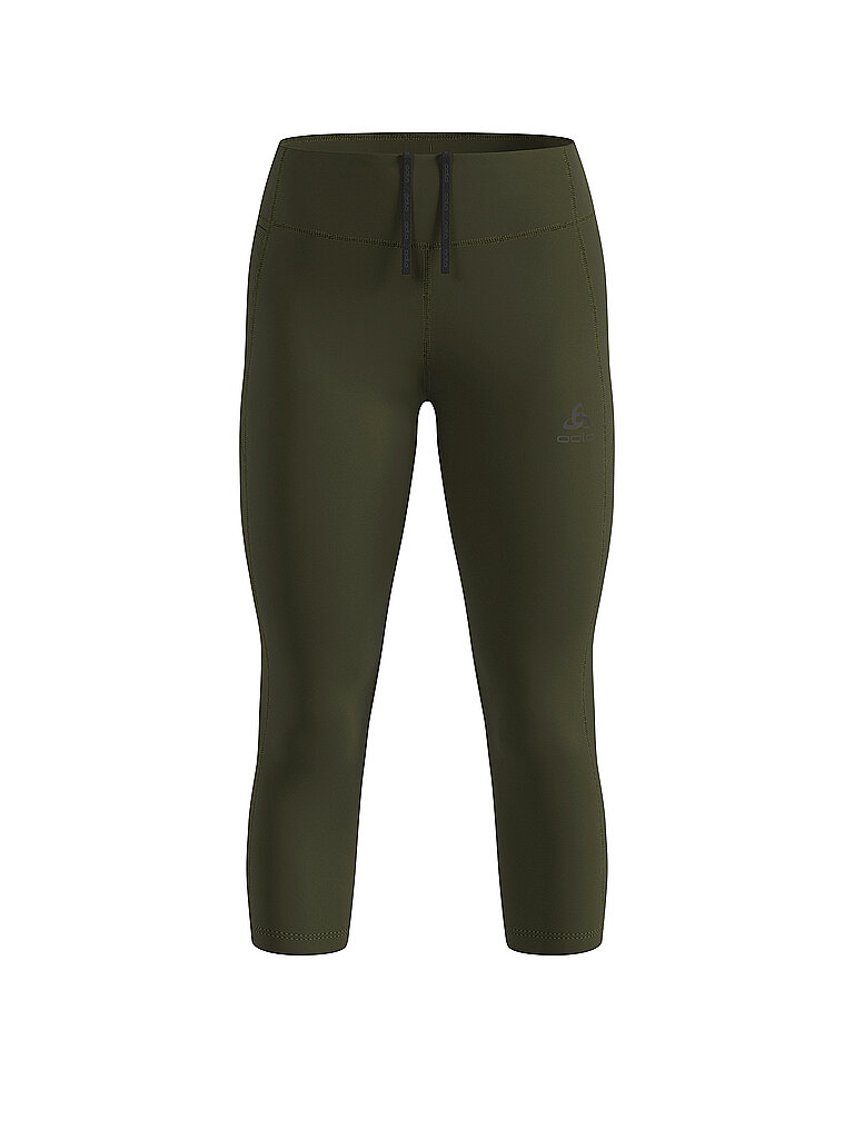 Odlo Lauftight 3/4 Stretch Kompression Olive