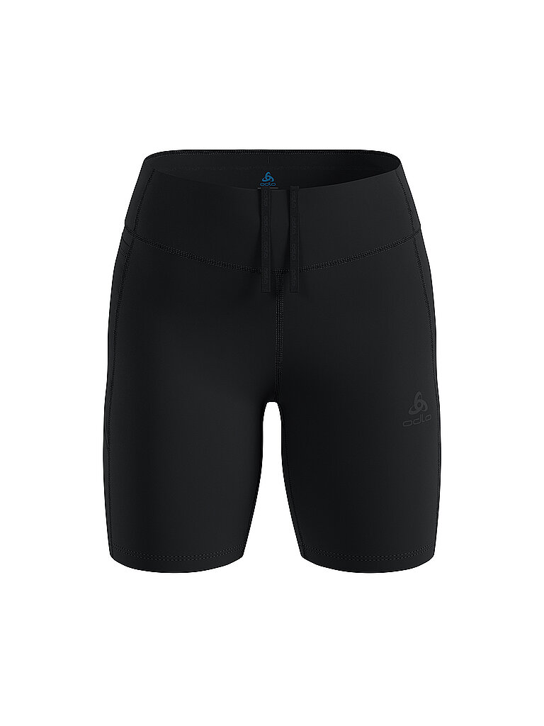 Odlo Lauftight Kurz Tights Stützend Bund Schwarz