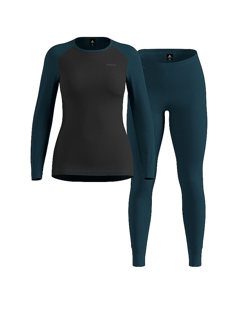 ODLO Damen Funktionswäsche Set ACTIVE WARM ECO petrol | M