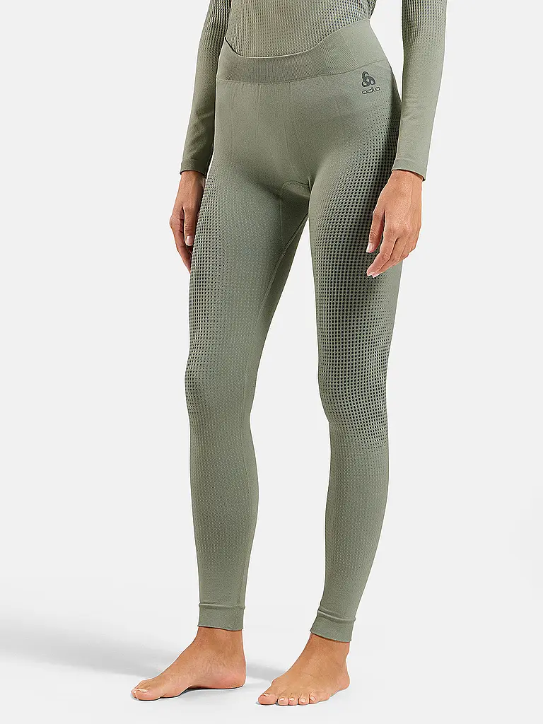ODLO | Damen Funktionshose PERFORMANCE WARM ECO | Grau