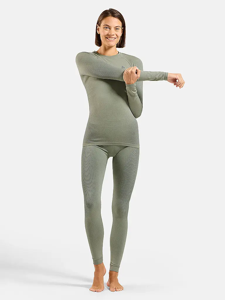 ODLO | Damen Funktionsshirt WARM ECO Baselayer | Grau